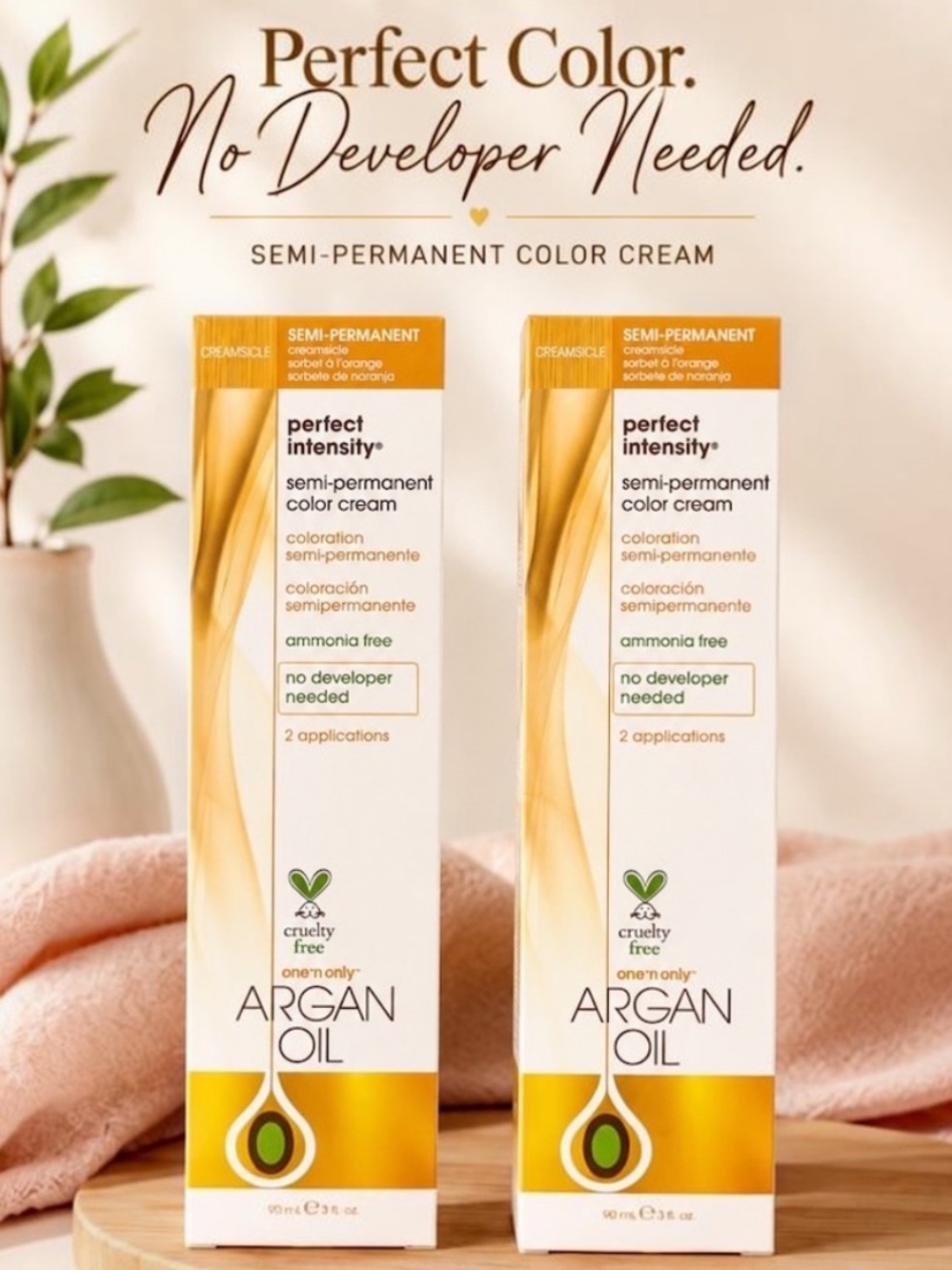 Semi-Permanent Color Cream with Argan Oil — Creamsicle